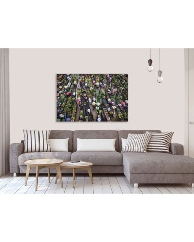 Tableau alu dibond marché flottant 50x30cm