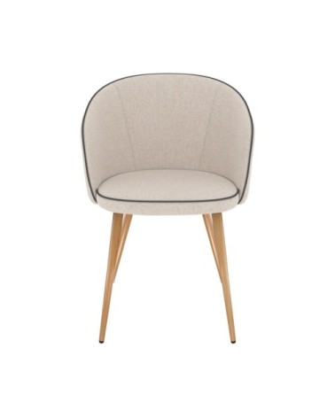 Chaise en tissu beige (lot de 2)