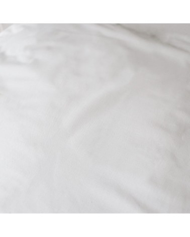 Drap-housse uni percale BIO Craie 140x190/200cm - Bonnet 30cm