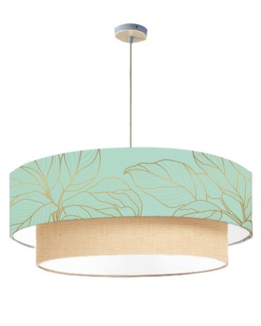 Suspension Double Feuille vert Ø 65 x H 30