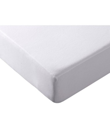 Protection de matelas 180x200 blanc en coton 190 g/m2