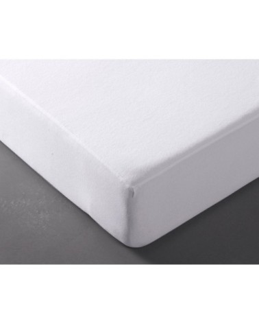 Protection de matelas 180x200 blanc en coton 190 g/m2