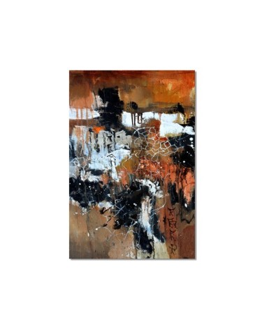 Tableau alu dibond abstrait terre brune 60x100cm