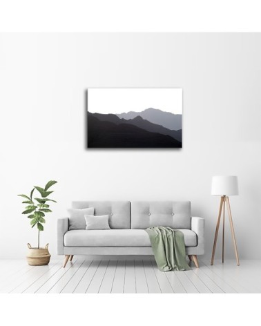 Tableau impression sur toile montagnes dans la brume 60x90cm