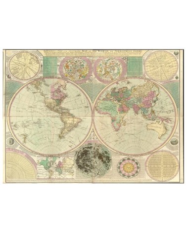 Tableau cartographie ancienne carte No.59 40x50cm