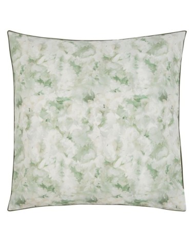Taie d'oreiller imprimée en percale de coton vert 65x65