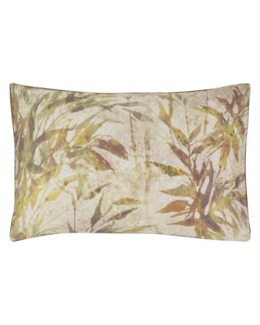 Taie d'oreiller imprimée en percale de coton beige 50x75