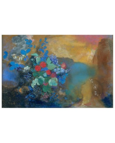 Tableau Ophélia parmi les fleurs Odilon Redon 60x90cm