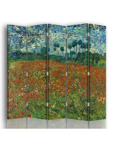 Paravent Le Champ des Coquelicots - Van Gogh cm 180x170 (5 volets)