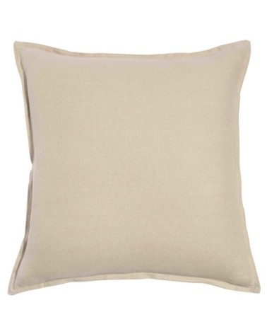 Coussin en lin lavé beige  60x60, OEKO-TEX®