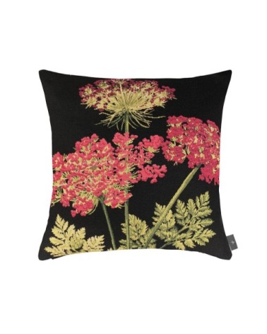 Housse de coussin trois ombelles made in france noir   48x48