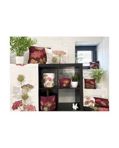 Housse de coussin trois ombelles made in france noir   48x48