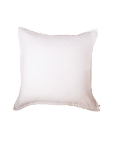 Taie d'oreiller en lin lavé crème 65x65
