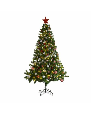 Sapin artificiel avec kit de décoration 180cm