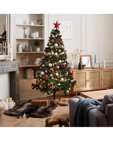 Sapin artificiel avec kit de décoration 180cm