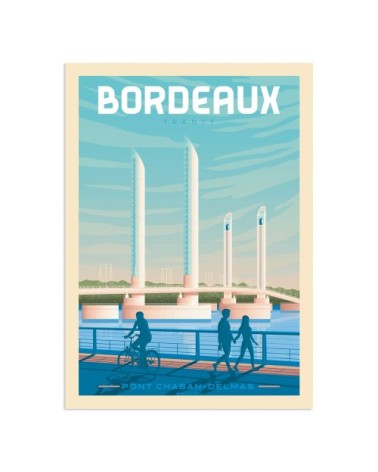 Affiche Bordeaux  30x40 cm