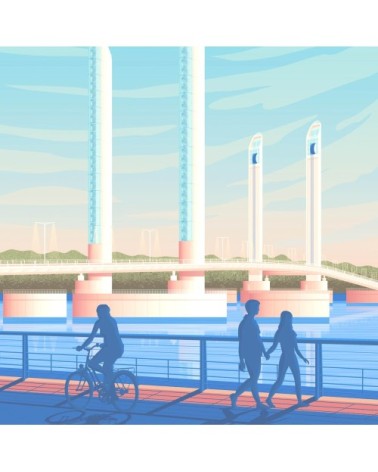 Affiche Bordeaux  30x40 cm