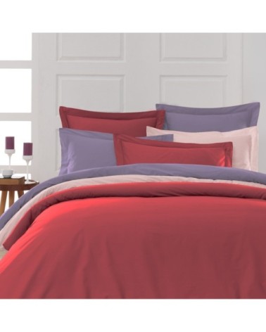Lot de 2 taies d'oreiller en percale de coton cardinal 50x70 cm