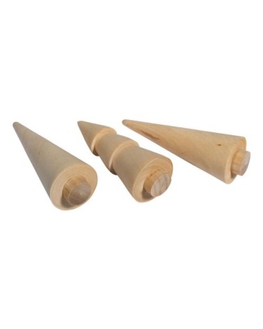 Petits arbres en bois décoratifs D2,9x8cm - Lot de 3