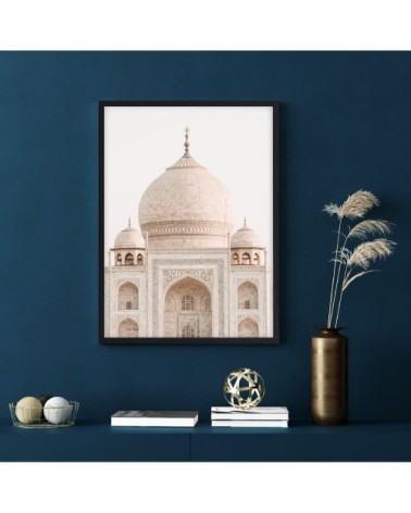 Affiche avec cadre noir - Taj mahal - 50x70