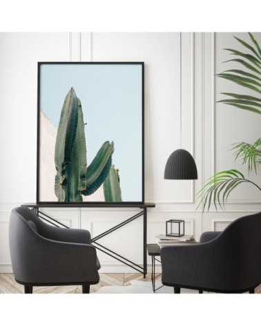 Affiche avec cadre noir - Couleur Cactus - 50x70