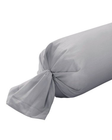 Taie de traversin coton argent 43x210 cm