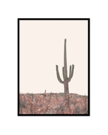 Affiche avec cadre noir - Cactus dans le désert de l'Arizona - 30x40