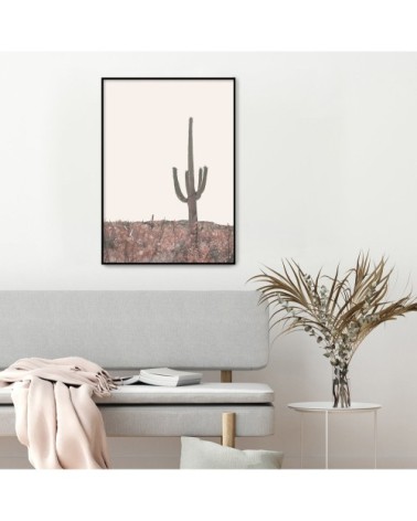 Affiche avec cadre noir - Cactus dans le désert de l'Arizona - 30x40