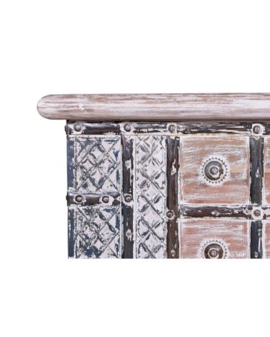 Table basse en manguier blanc vieilli