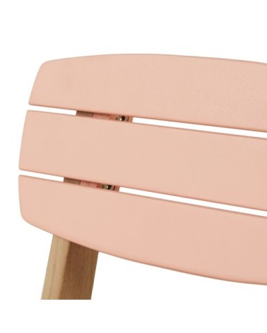 Chaise de jardin enfant en bois d'acacia rose