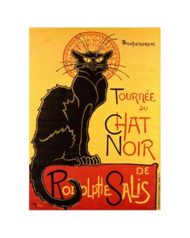 Tableau affiche artistique vintage Tournée Du Chat Noir 50x70cm