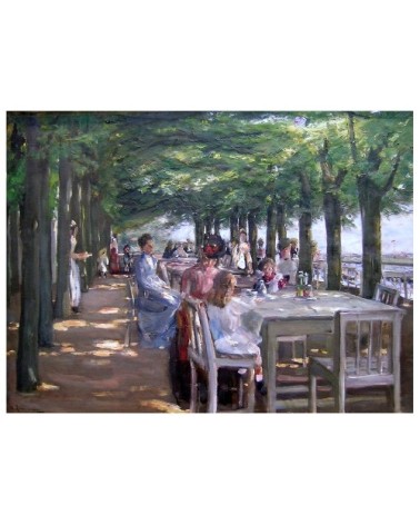 Tableau La Terrasse Du Restaurant Jacob Max Liebermann 60x90cm