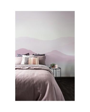 Papier peint panoramique misty mountains 255 x 250  rose