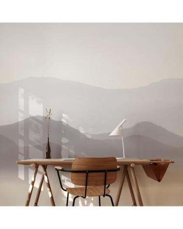 Papier peint panoramique misty mountains 170 x 250  beige