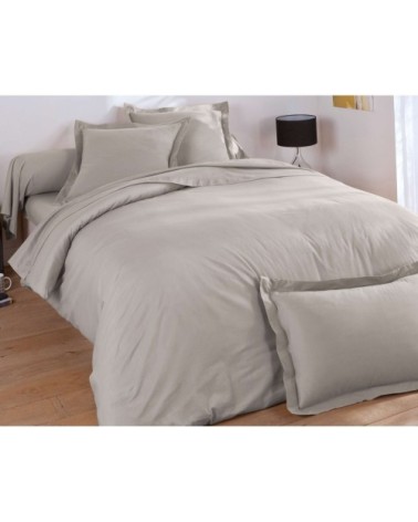 Drap-housse 120x200 beige en coton