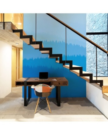 Papier peint panoramique low mountains 340 x 250  bleu