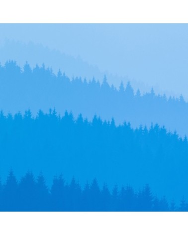 Papier peint panoramique low mountains 340 x 250  bleu