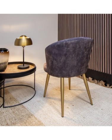 Lot de 2 fauteuils en velours gris h80cm