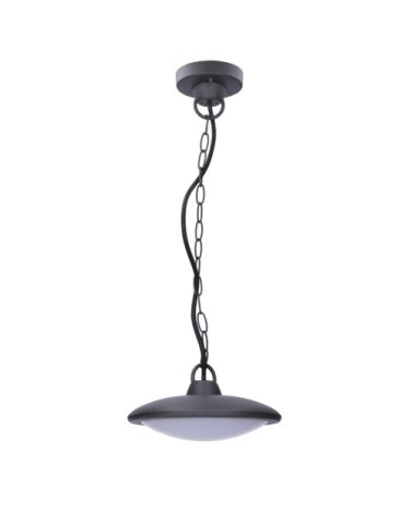 Suspension d'extérieur LED en métal gris anthracite