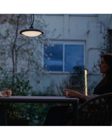 Suspension d'extérieur LED en métal gris anthracite