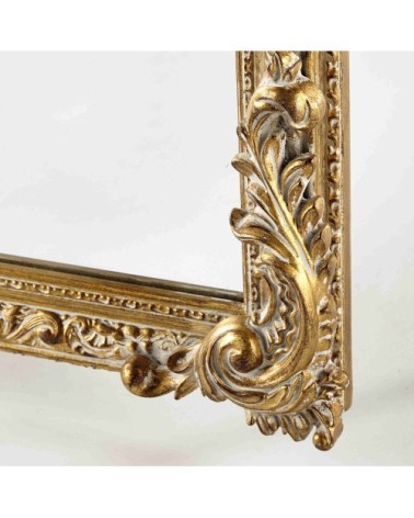 Miroir à moulures en résine dorée 64x168