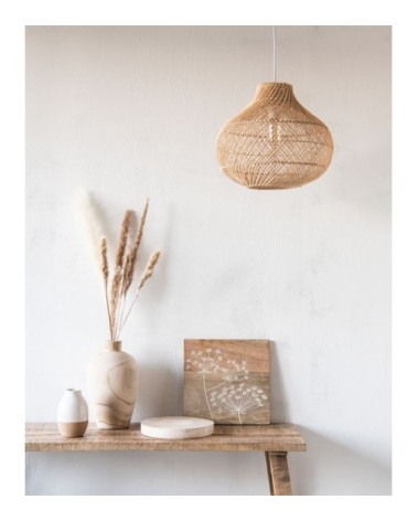 Suspension en rotin tressé