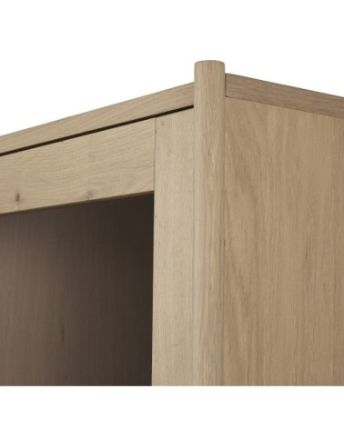 Vitrine 4 portes 4 étagères en bois