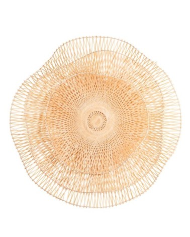 Déco murale en rotin tressé beige D131