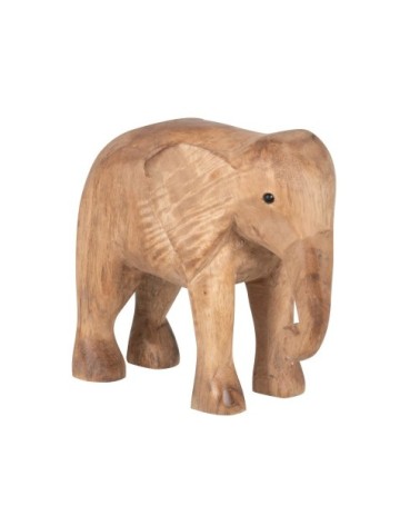 Statuette éléphant en bois de manguier H16