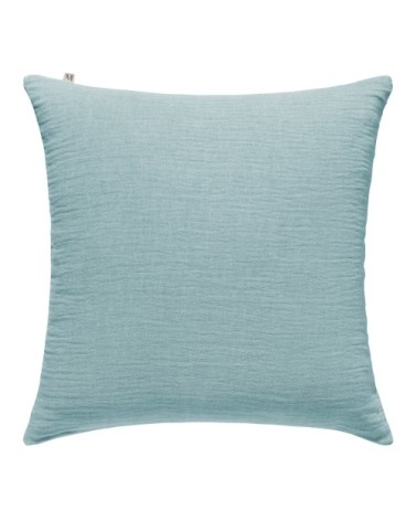 Housse de coussin 50x50 cm Aigue-marine en Coton,Lin