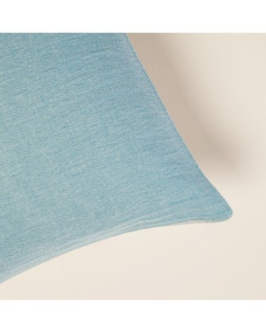 Housse de coussin 50x50 cm Aigue-marine en Coton,Lin