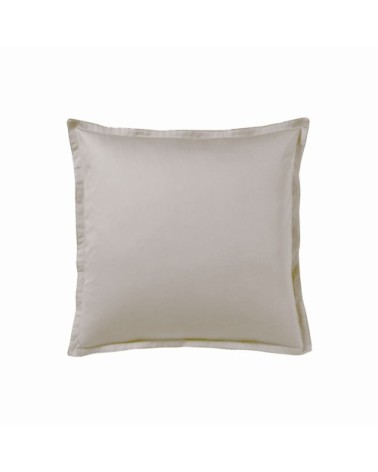 Taie d'oreiller en satin de coton taupe 65x65