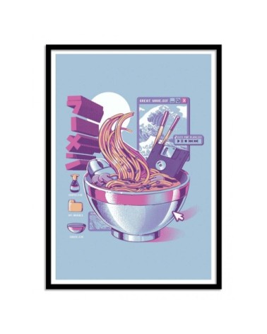 Affiche d'art avec Cadre bois noir - 50 x 70 cm