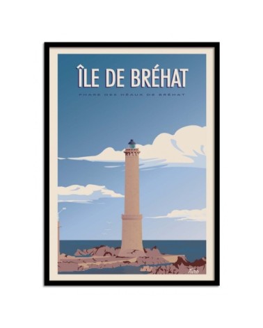 Affiche d'art avec Cadre bois noir - 30 x 40 cm